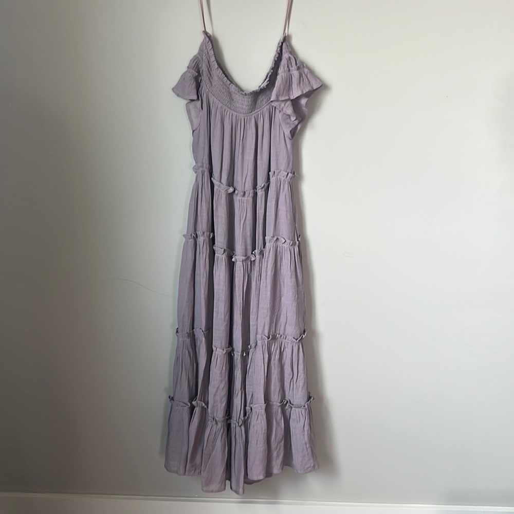 She and Skye off the shoulder purple dress